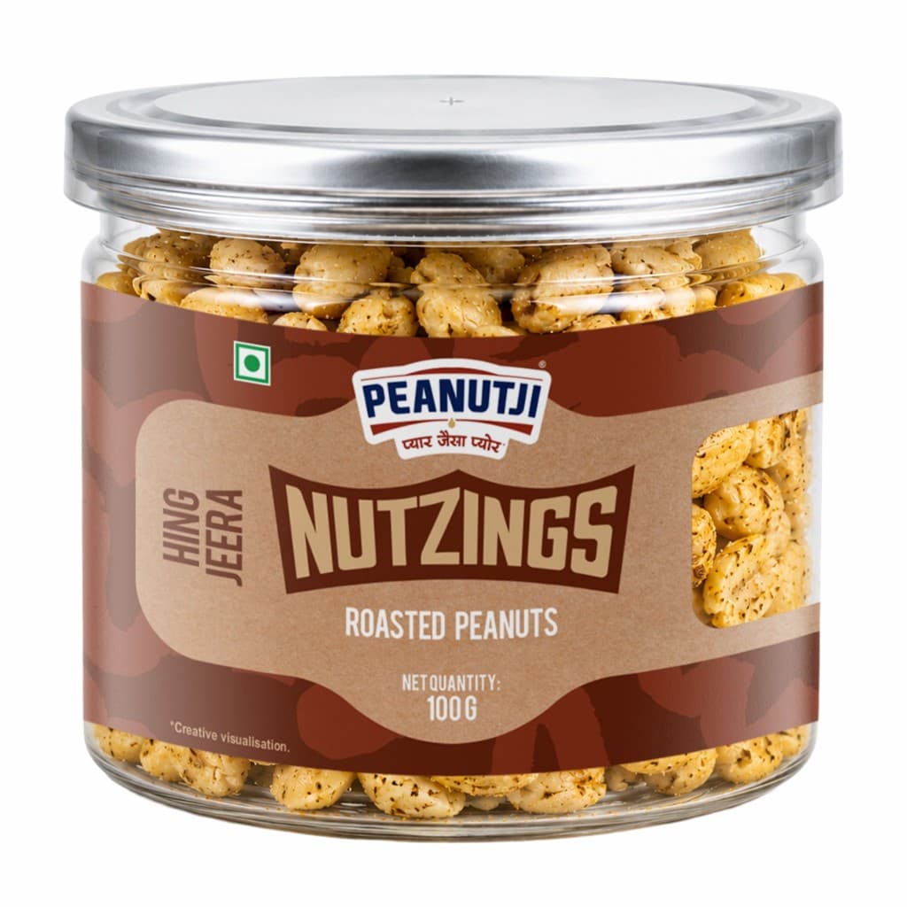 Nutzingz Roasted Peanuts 100 g Hing Jeera